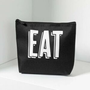 Thirty-One Black Snack Pouch with 'EAT' Design